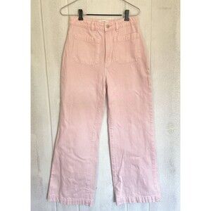 Rollas Sailor High Rise Wide Leg Jean Dusty Rose Pink Sz 26 *Flawed*